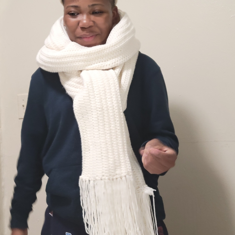 Giant Off White Blanket Scarf Wrap